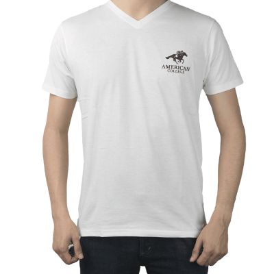 T-SHIRT AMERICAN COLLEGE BLANC